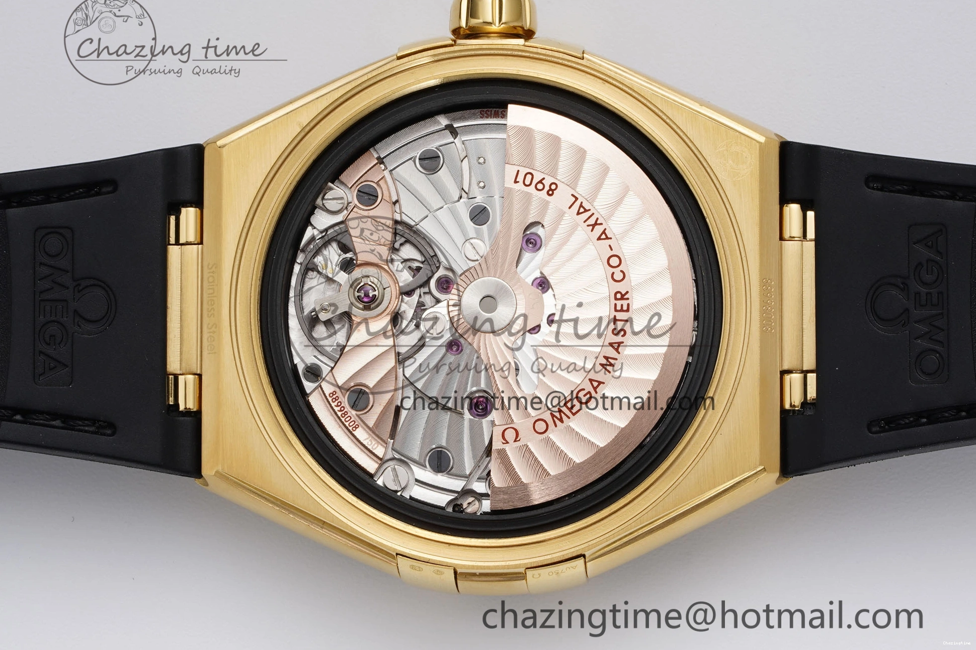 0425 UrbanStyle Constellation Black Ceramic YG VSF 1:1 Best Edition Black Dial on Black Gummy Strap A8900 Super Clone 7764